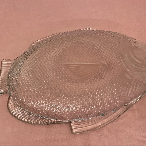 Vintage large glass fish platter oven proof - Picture 8 of 10
